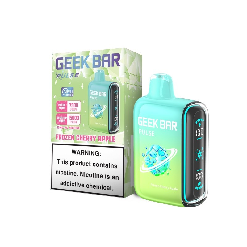 frozen flavors disposable vape Geek Bar Pulse Edition: Ice Select Flavor ::Sour Apple Peach Claybourne What States Are Flavored
