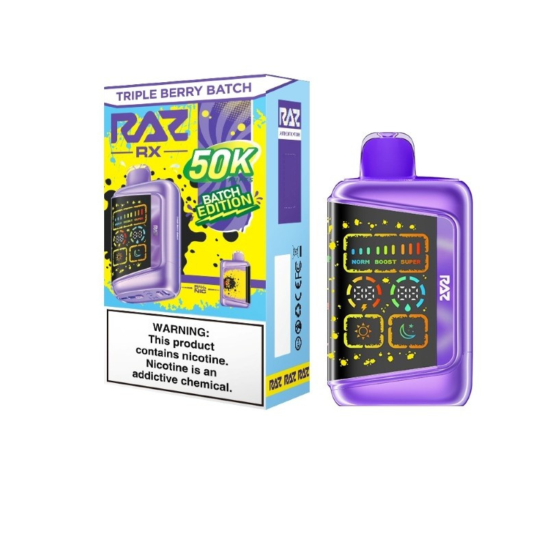 blue raz b pop raz flavor New Vapes: RX50K Batch Edition The Blue Razz flavor New Release FLAVORS:Mojito Mix Berries Vuse Alto Pods -