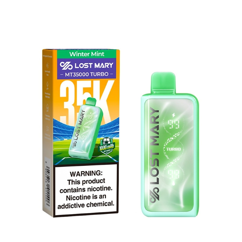 lost mary wintermint vape MT35000 Turbo World Cup Edition | Buy Online Nicotine Strength:1.0% (10mg/mL) Mellow (Excise) BUBBLEGUM Four Pack Of Vuse